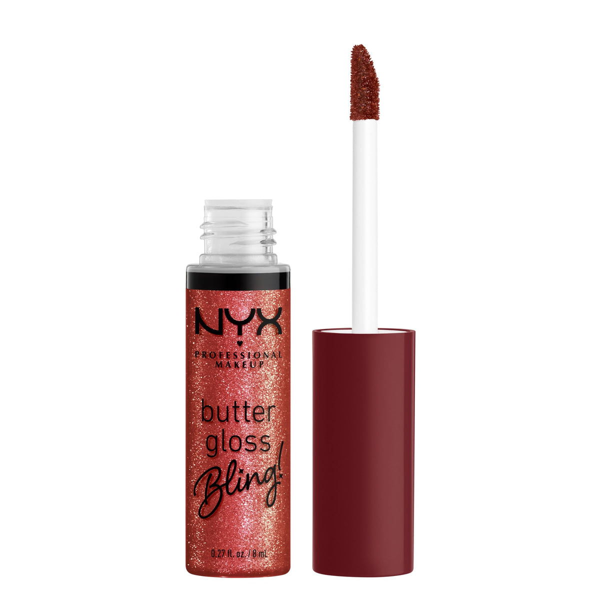 NYX PROFESSIONAL MAKEUP Butter Gloss, Non-Sticky Lip Gloss - Rocky Road (Wine)