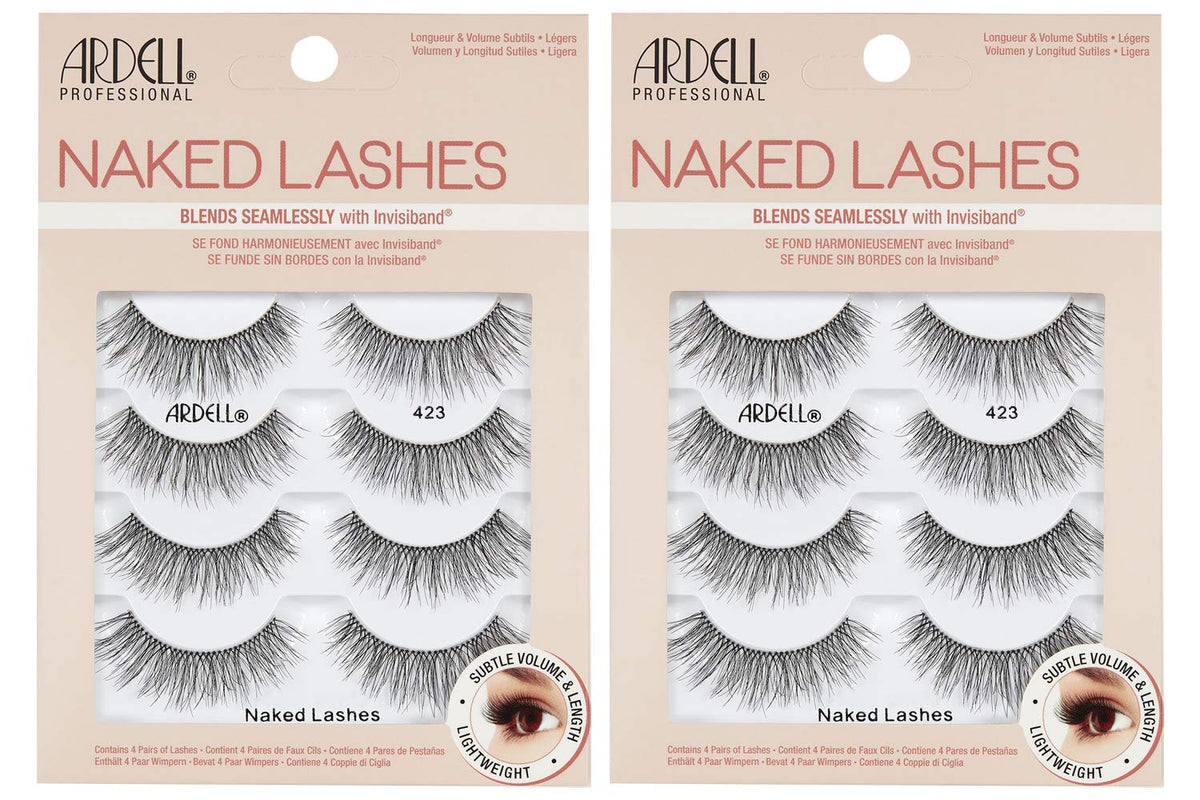 Ardell Naked Lashes 421 Subtle Volume Natural Look False Eyelashes, 4 Pairs