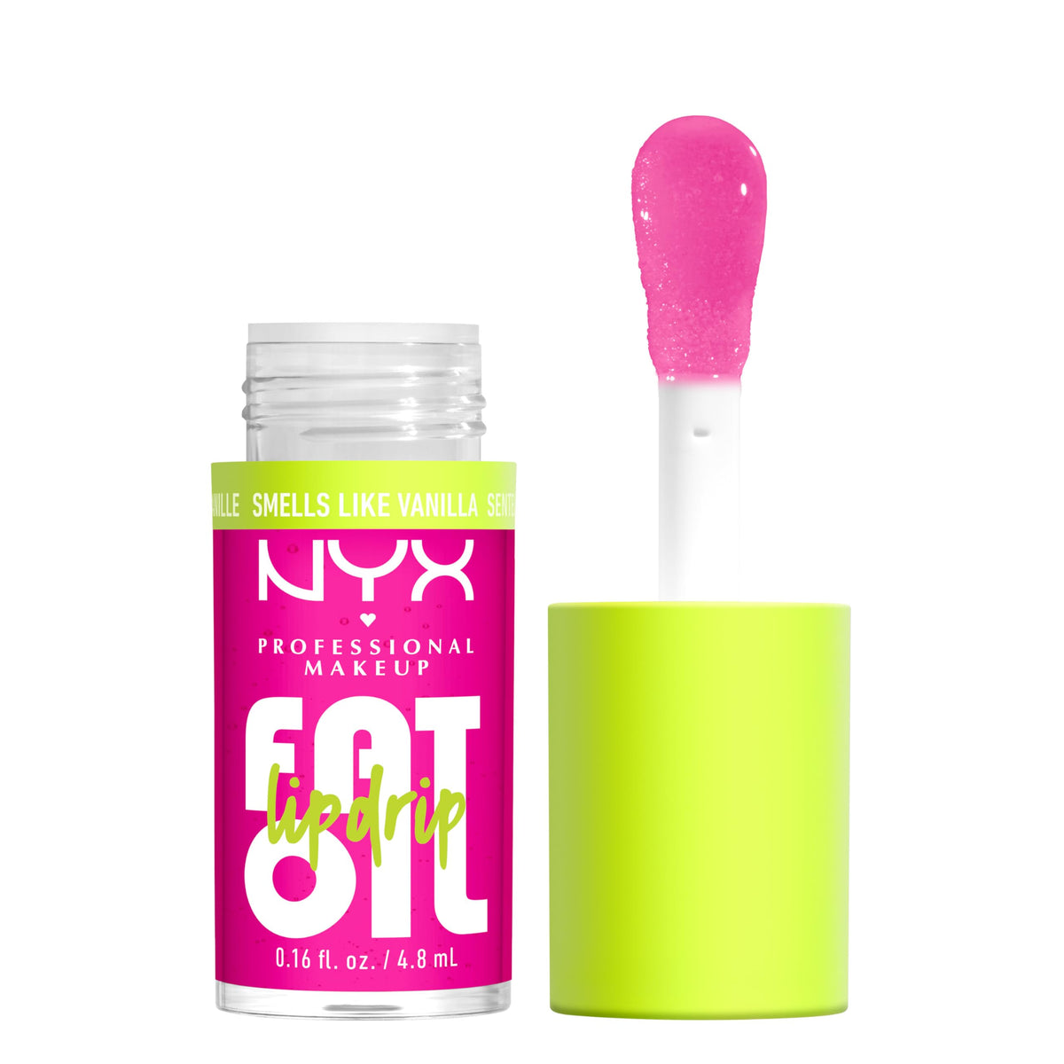 NYX PROFESSIONAL MAKEUP Fat Oil Lip Drip, Moisturizing Lip Oil Gloss, Vegan Tinted Formula, Up to 12 HR Hydration - Missed Call (Sheer Pink)
