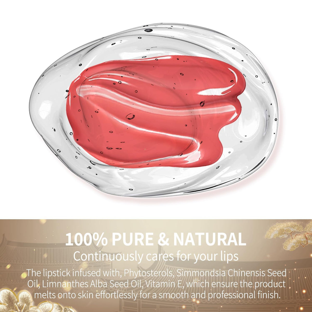 Catkin Semi-Matte Lipstick Hydrating High Impact Color Infused with Vitamin E and Avocado Oil Smooth Soft Texture Long Lasting Matte Finish 129