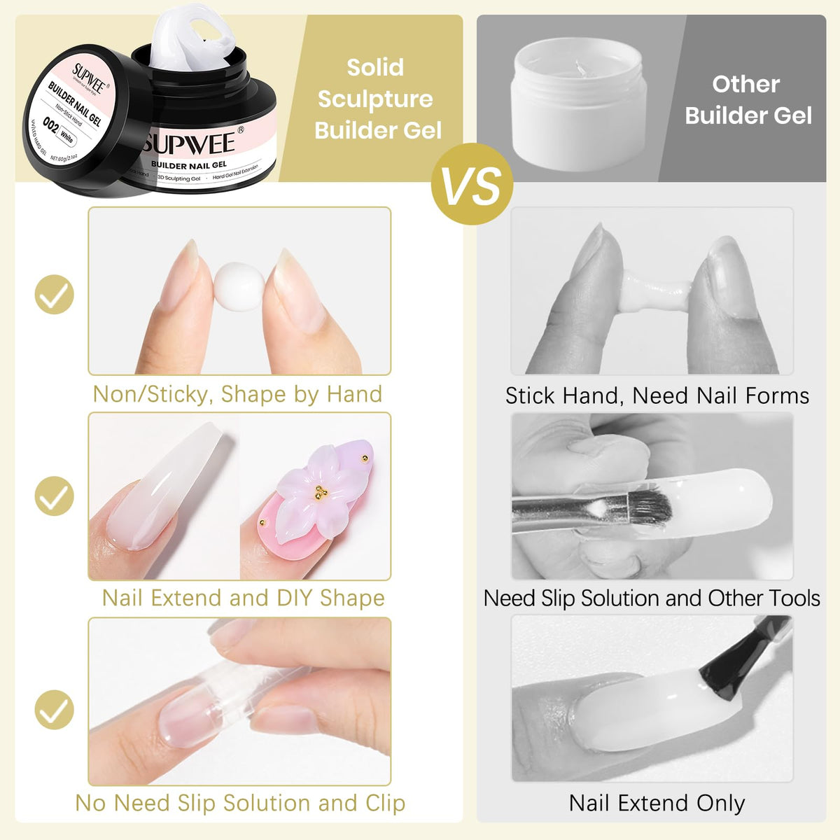3D Gel for Nail Art, Clear 3d Sculpting Gel for Nail Art