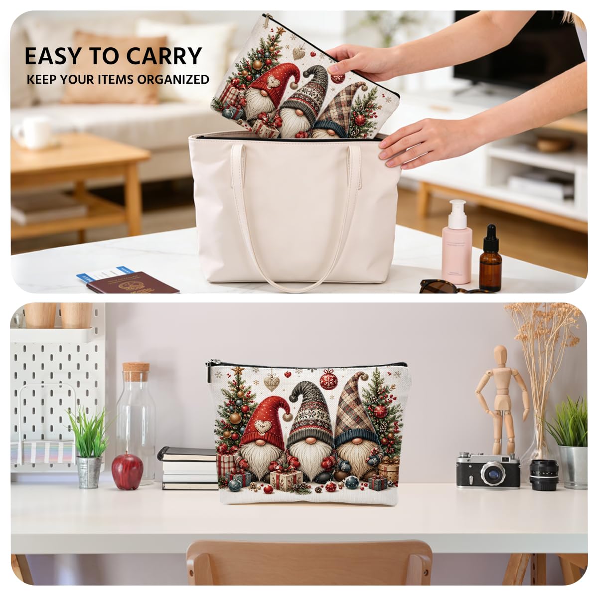 Funny Poisons Makeup Bag, Witchy Gifts Cosmetic Bag Travel Toiletry Bags