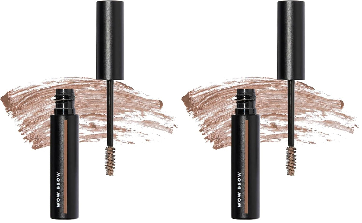 e.l.f. Wow Brow Gel, Volumizing, Buildable, Wax-Gel Hybrid, Creates Full, Voluminous-Looking Brows, Locks Brow Hairs In Place, Neutral Brown, Fiber-Infused 3.5g