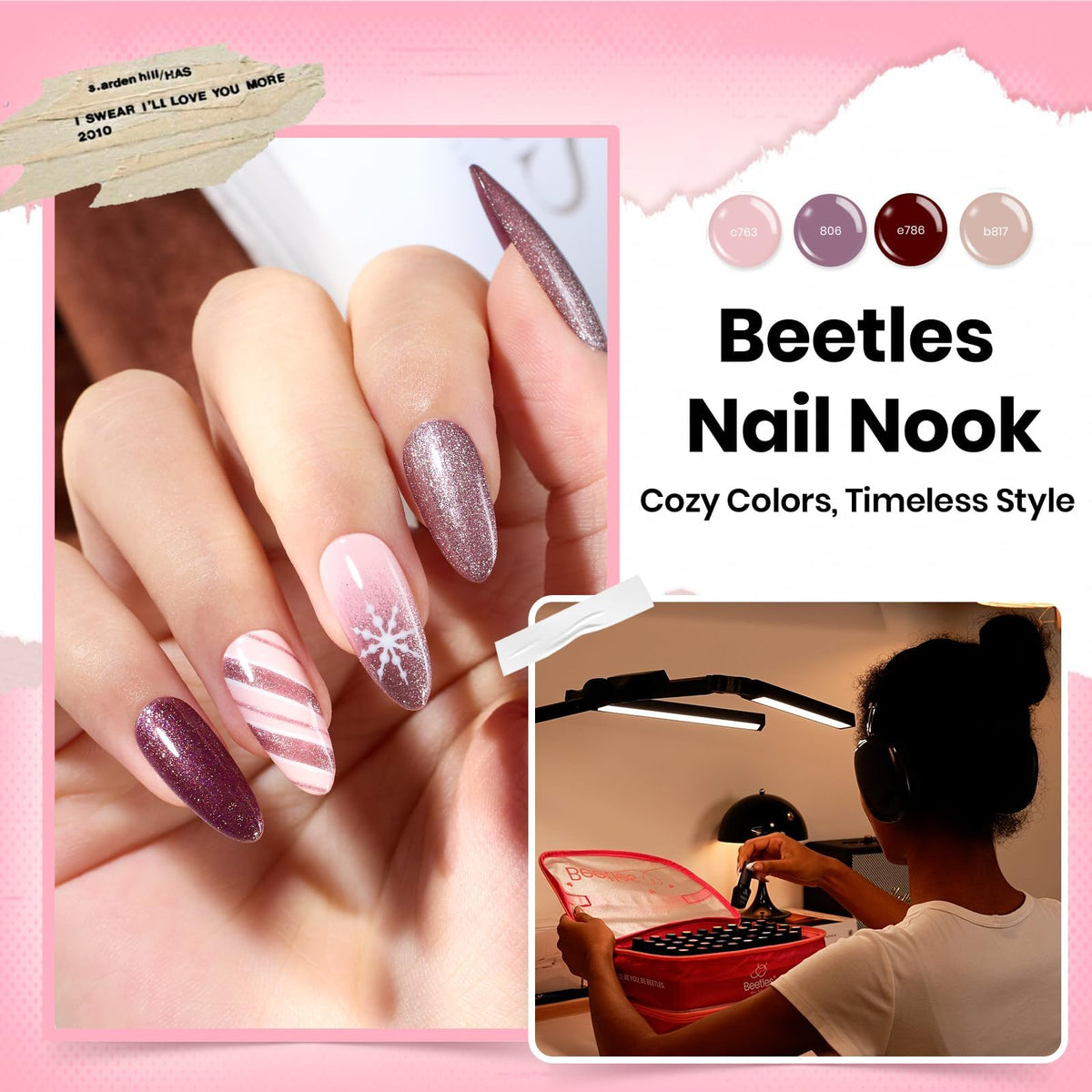 Beetles Cat Eye Gel Nail Polish Set, 36 Colors Magnetic Fall Gel Polish Kit