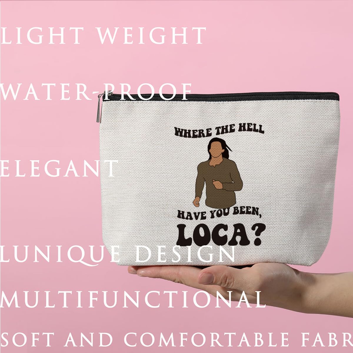 ZHAMEN Vintage Makeup Bag Weird Girls Cosmetic Bag for Women
