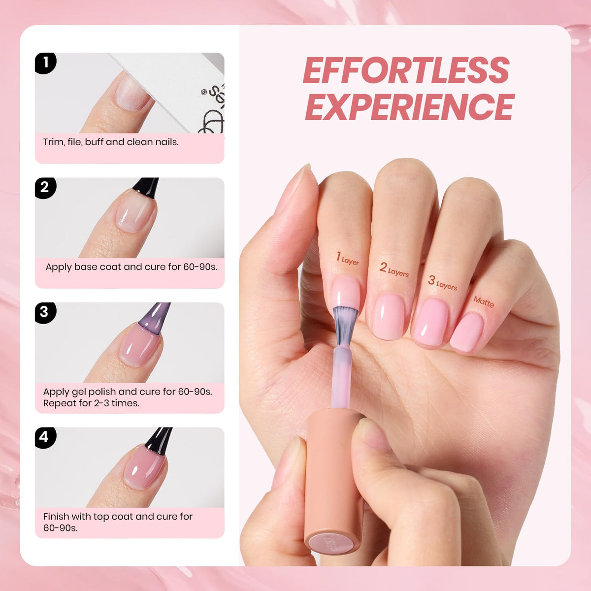 beetles Gel Polish Whispers of Love Jelly Gel Nail Polish Set, 6 Colors