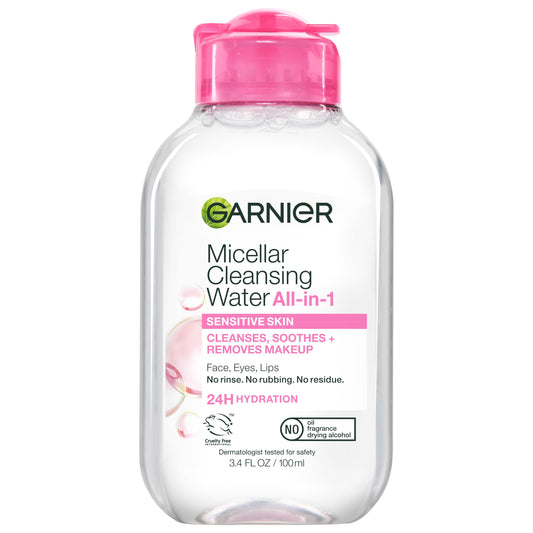 Garnier Micellar Water, Hydrating Facial Cleanser & Makeup Remover, Suitable for Sensitive Skin, Vegan, Cruelty Free, 13.5 Fl Oz (400mL), 1 Count