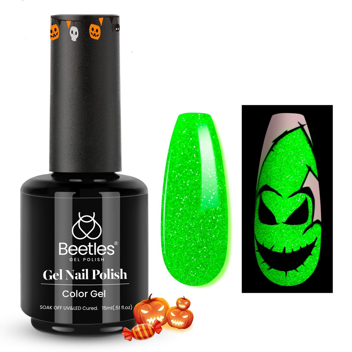 Beetles White Gel Nail Polish, 1pc 15ml White Gel Polish