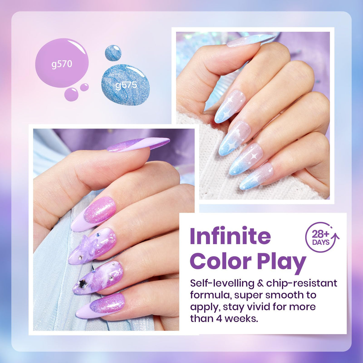 beetles Gel Polish Whispers of Love Jelly Gel Nail Polish Set, 6 Colors