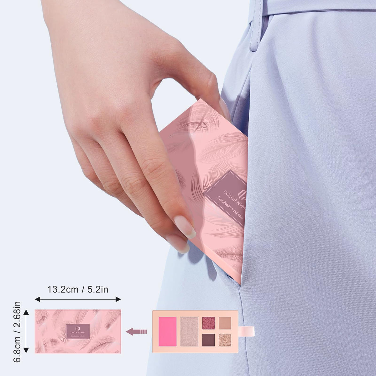 Color Nymph Makeup Kit for Teens Girls Beginners Travel Make up Set Green