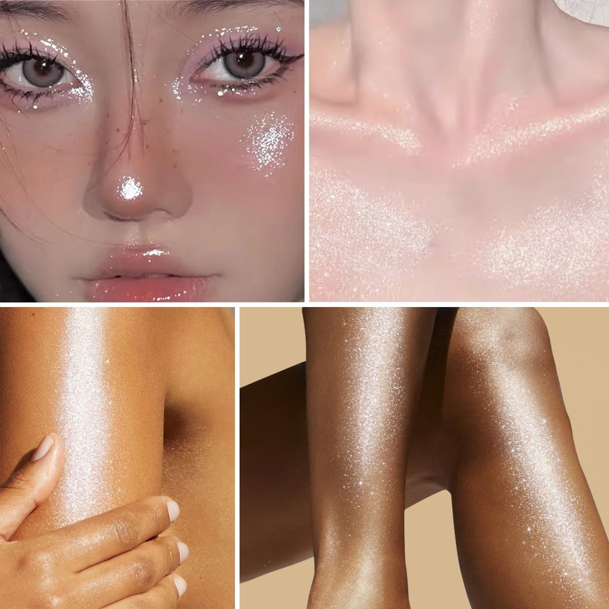 UCANBE Body Glitter Drops, Hydrating Shimmer for Face Glow