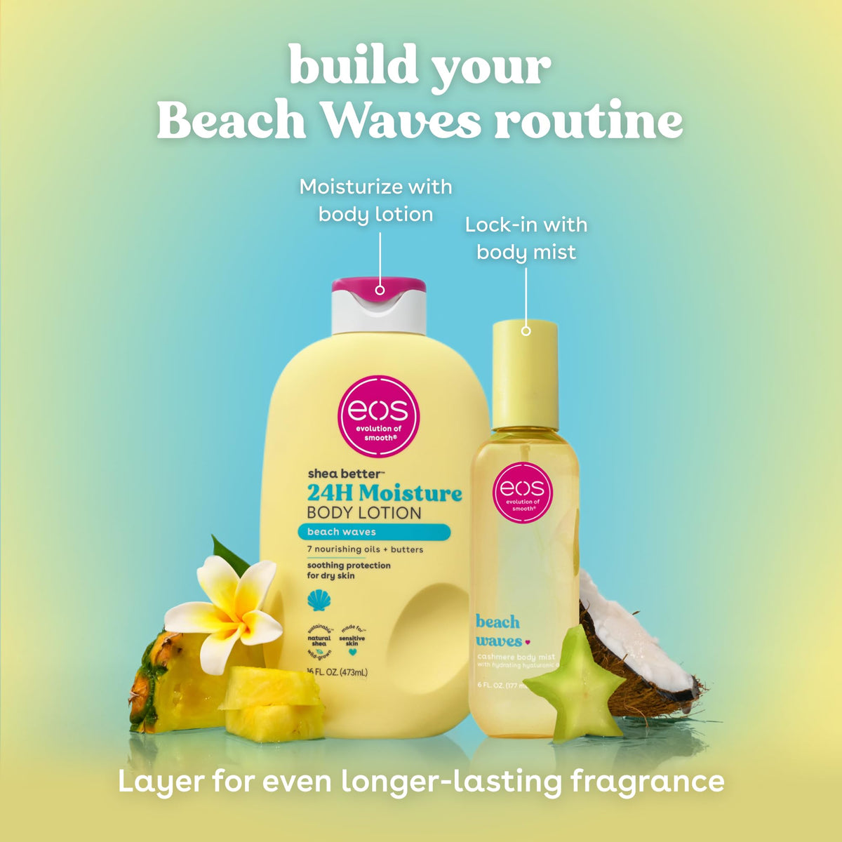 eos Natural Shea Better Body Lotion, Fresh & Cozy, 16 fl oz