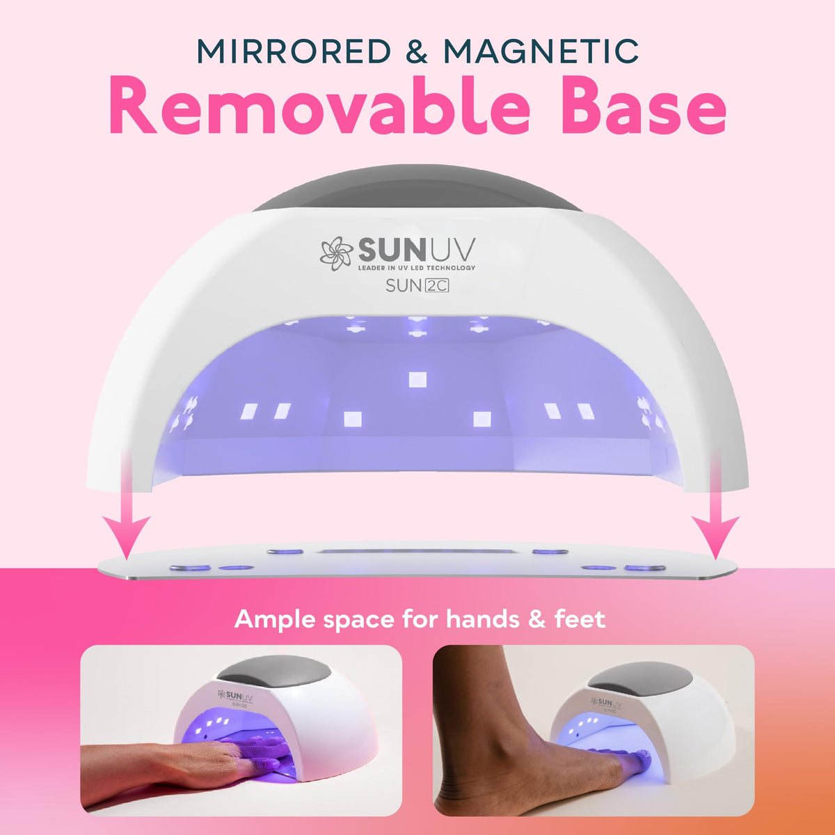 SUNUV UV Light for Gel Nail, Professional UV LED Nail Lamp SUN2C Rose