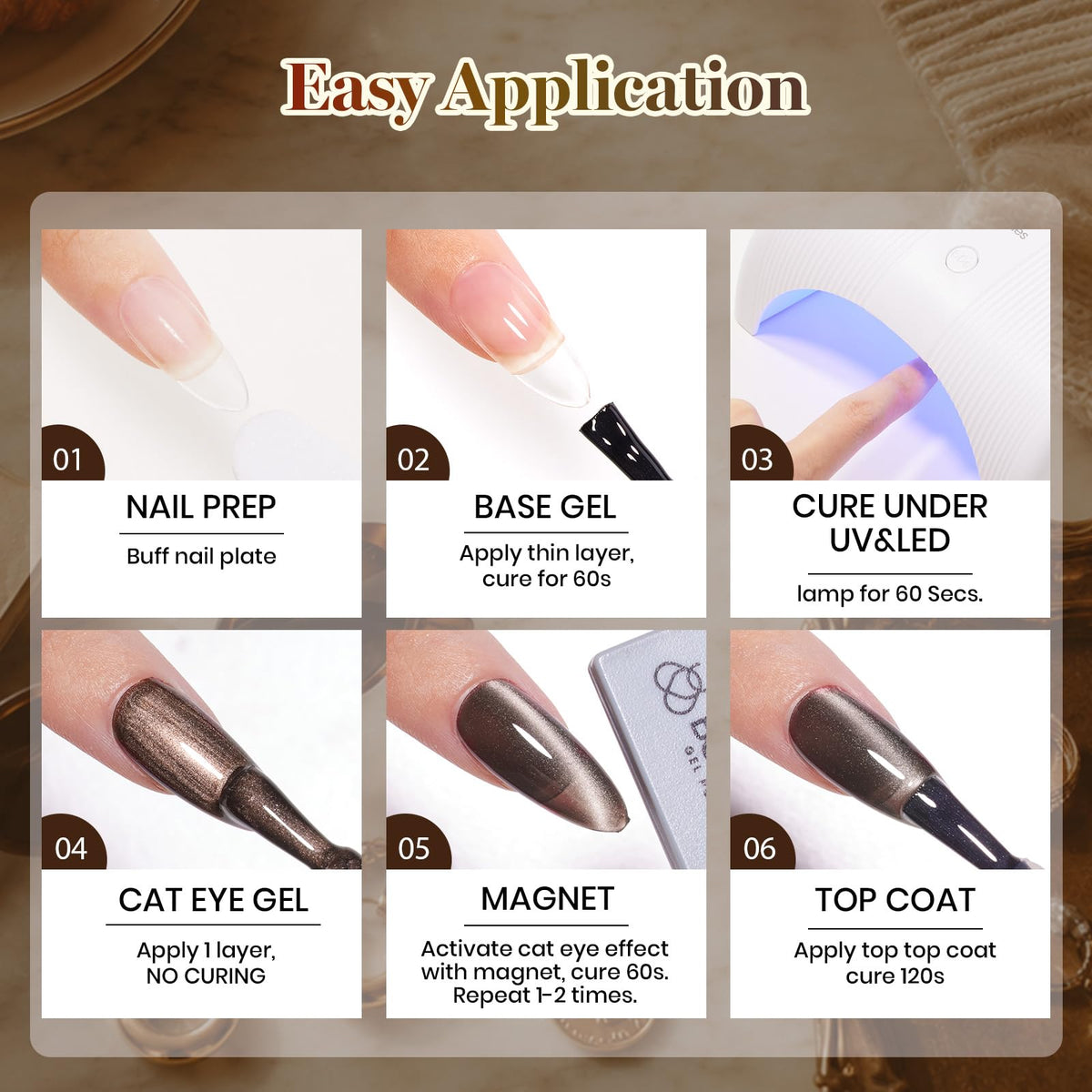 Beetles Fall Gel Nail Polish Set, 20 Colors Orange Yellow Brown