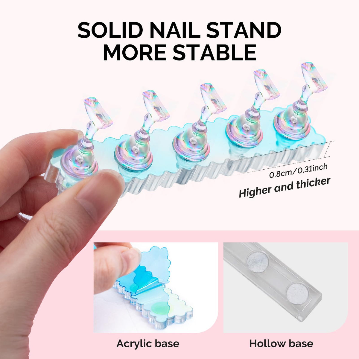 MelodySusie Nail Art Brushes Set, 6pcs Nail Art Design Pen Painting Tools