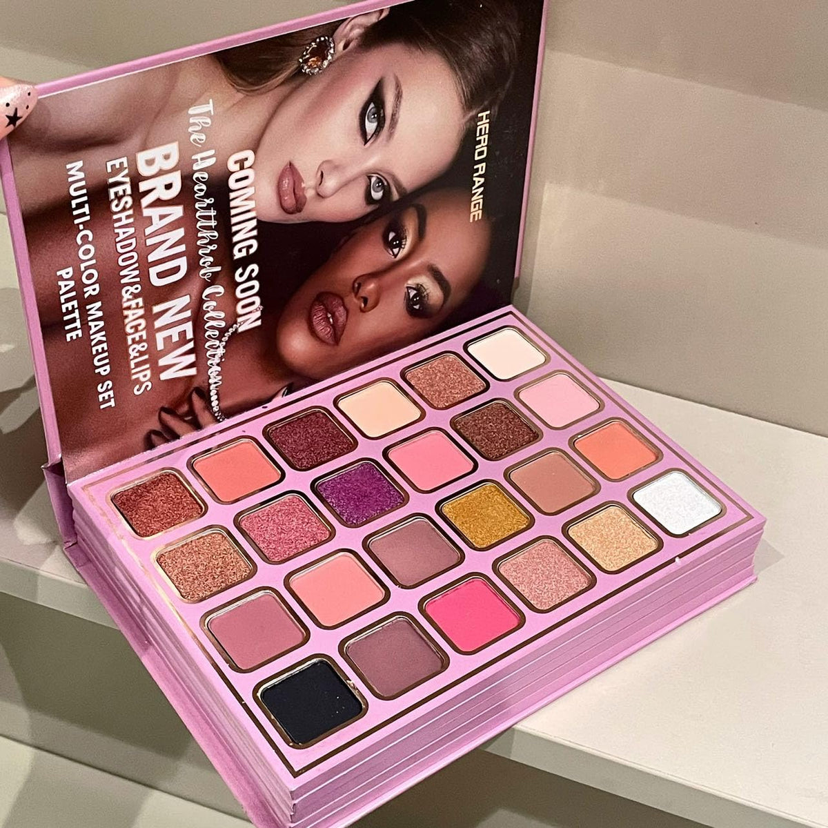 Hero Range 78-Color Professional Makeup Palette Book, Multi-Color Eyeshadow, Highlighter, Blush, Lipstick Set, Portable Travel All-in-One Collection with Glitter, Matte, Pearl Finishes