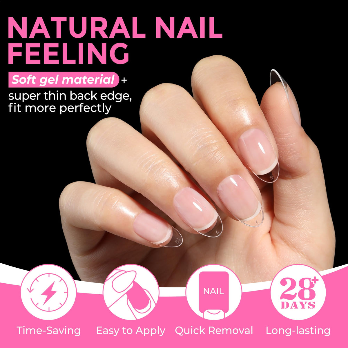 UNA GELLA Solid Nail Glue Super Strong for Press On Nails & Nail Tips 15g