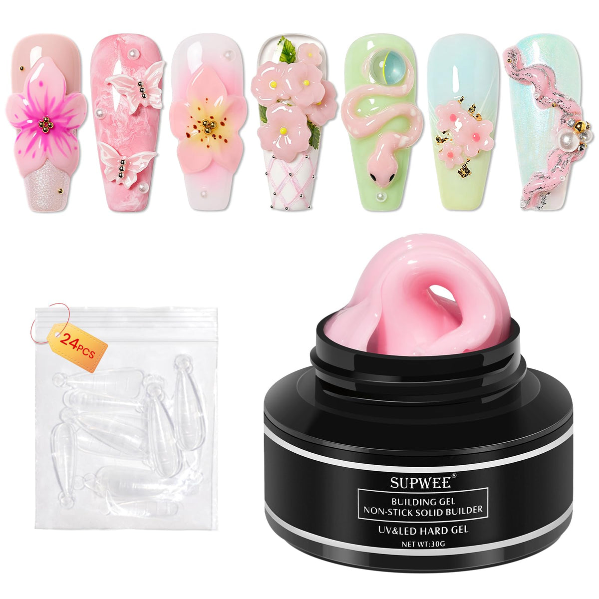 3D Gel for Nail Art, Clear 3d Sculpting Gel for Nail Art