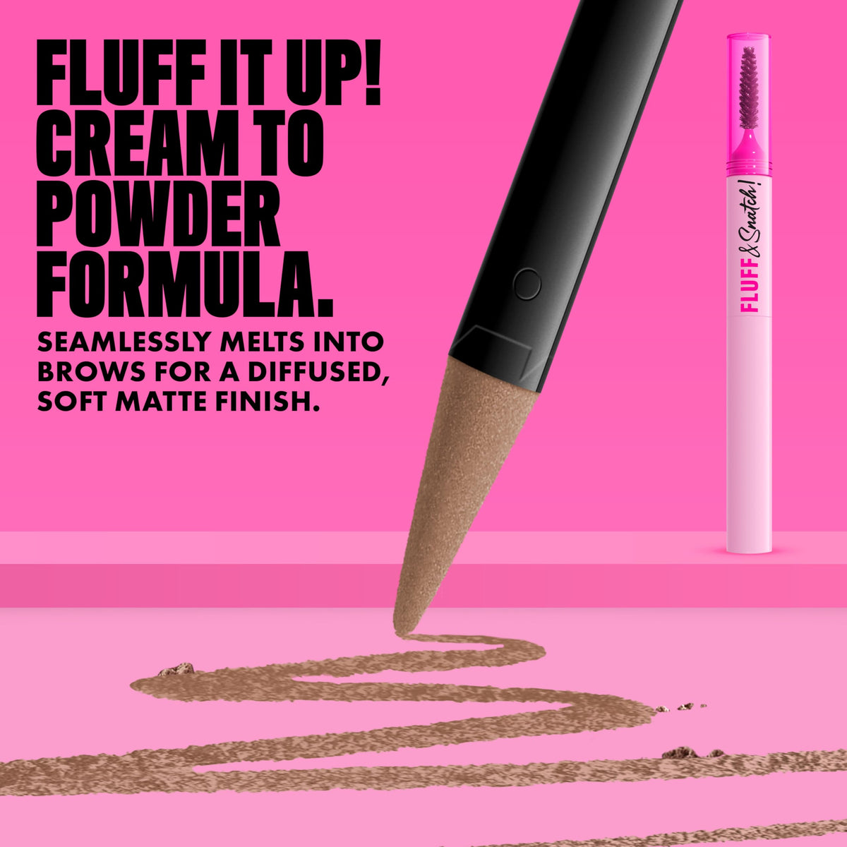 NYX PROFESSIONAL MAKEUP Fluff & Snatch Brow Powder Pen, Cream To Powder Eyebrow Pen For Soft, Defined Brows, Smudge and Transfer-Resistant Formula - Espresso