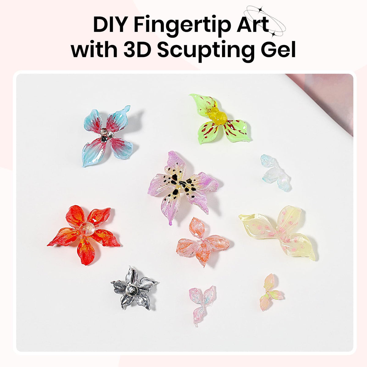 3D Gel for Nail Art, Clear 3d Sculpting Gel for Nail Art