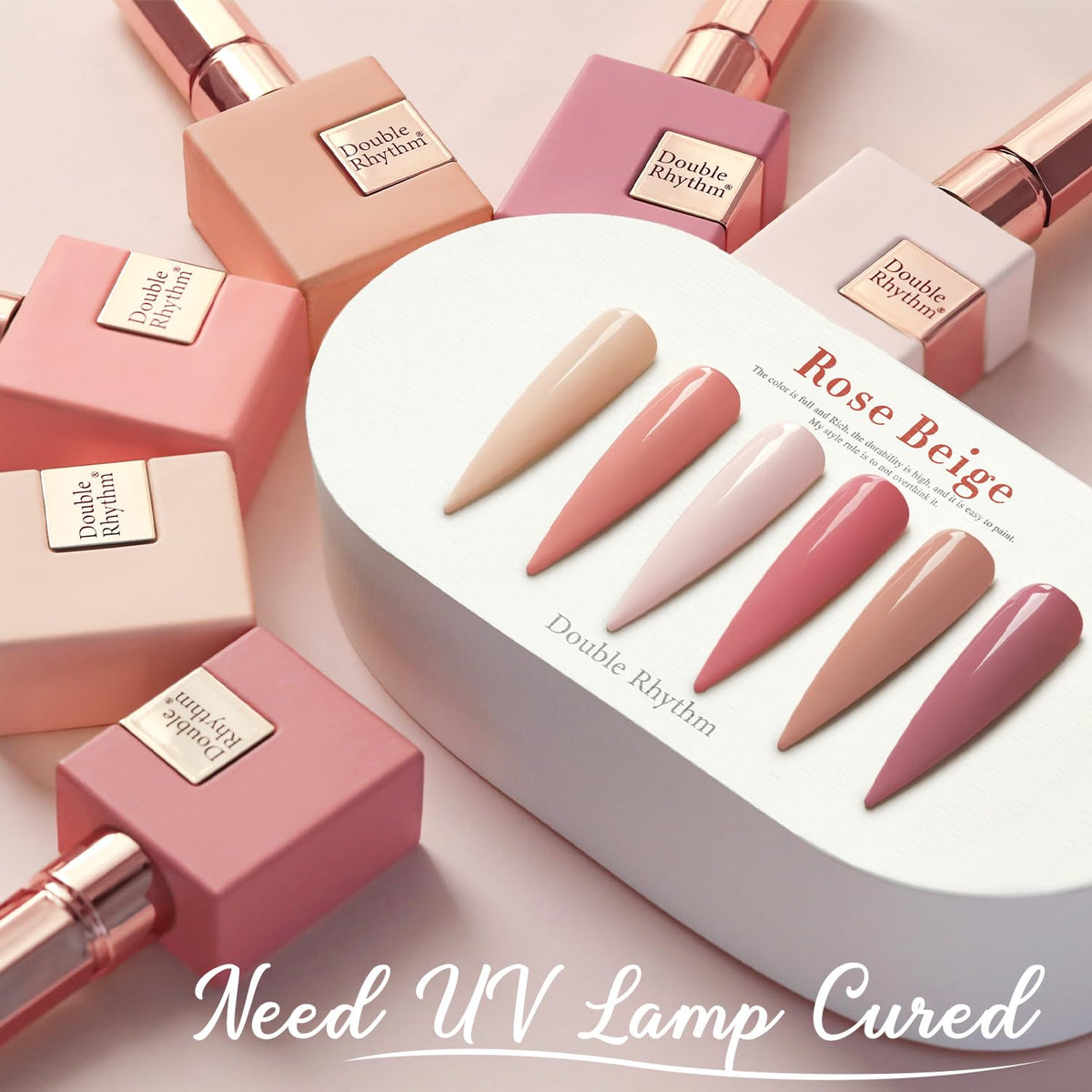 Double Rhythm 6 Pcs 15 ML Gel Polish Set Same Color Same Bottle Soak Off Gel Polish Kit Nail Art Manicure Salon DIY at Home for Women (Dark Light Brown Orange Maroon-T6-6)