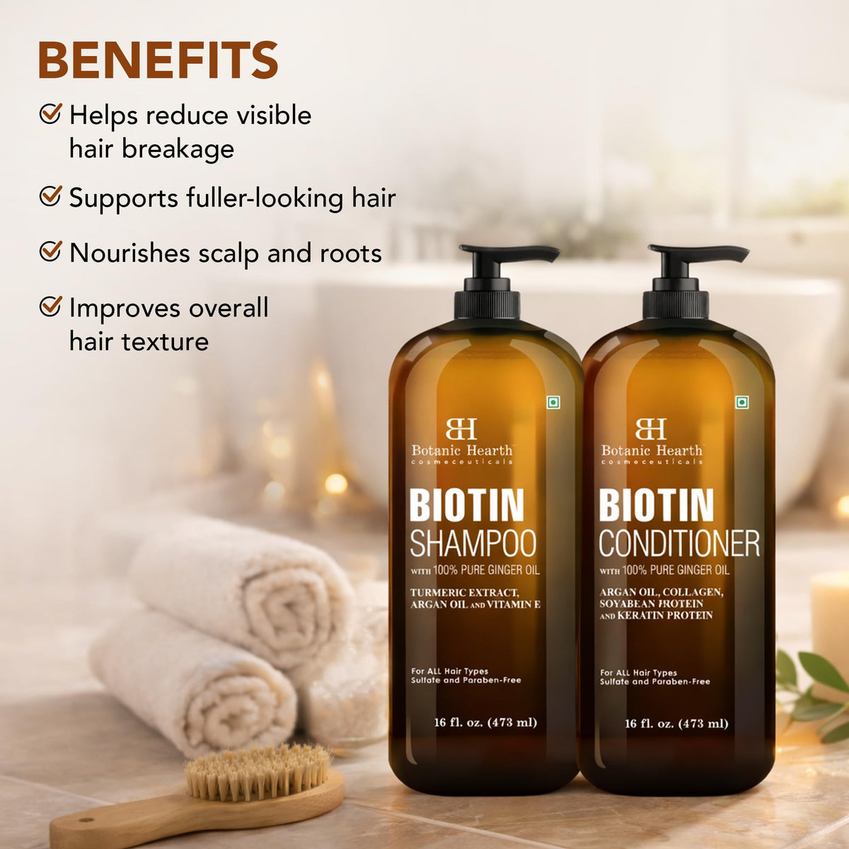 Botanic Hearth Tea Tree Shampoo And Conditioner Set - 16 Fl oz Each