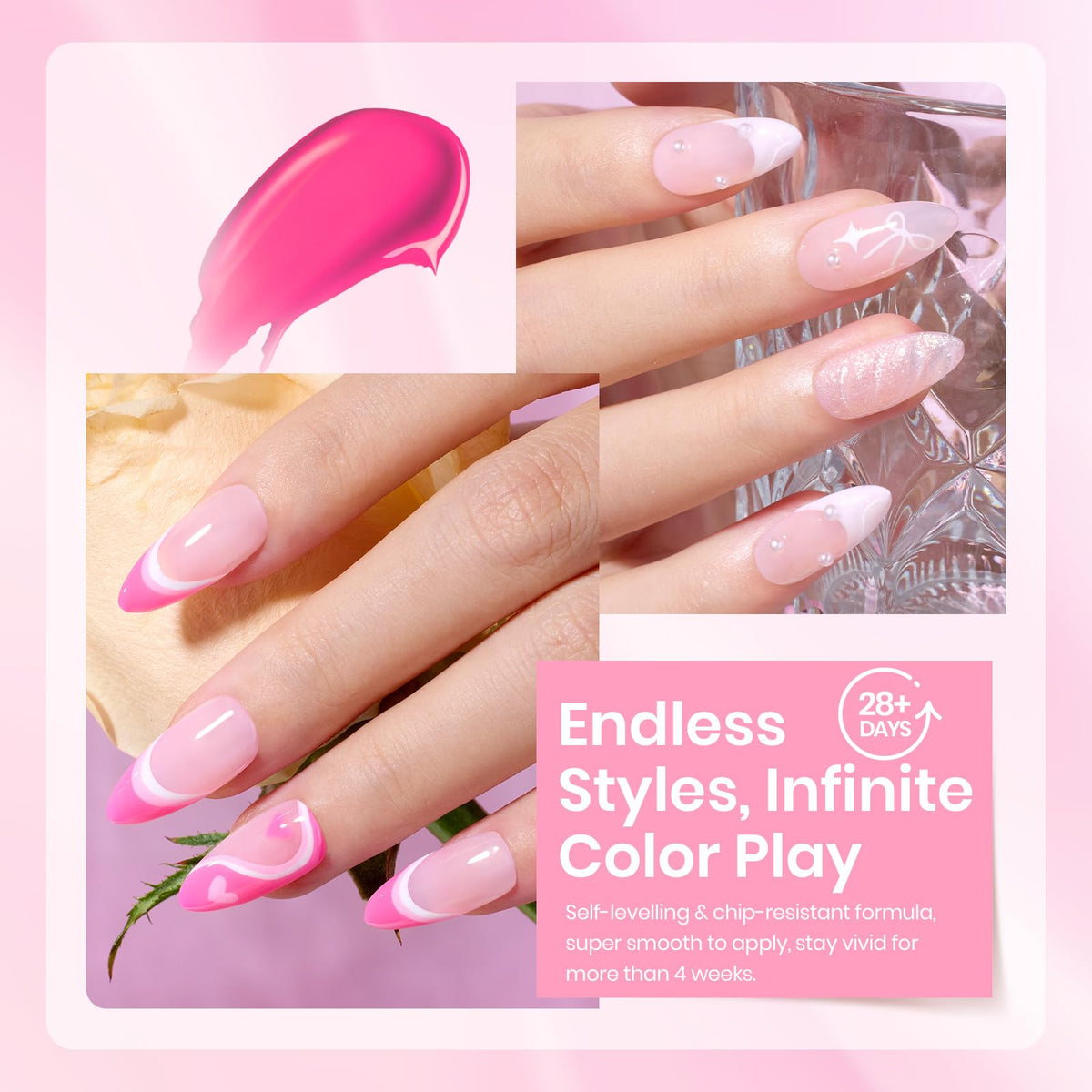 beetles Gel Polish Whispers of Love Jelly Gel Nail Polish Set, 6 Colors