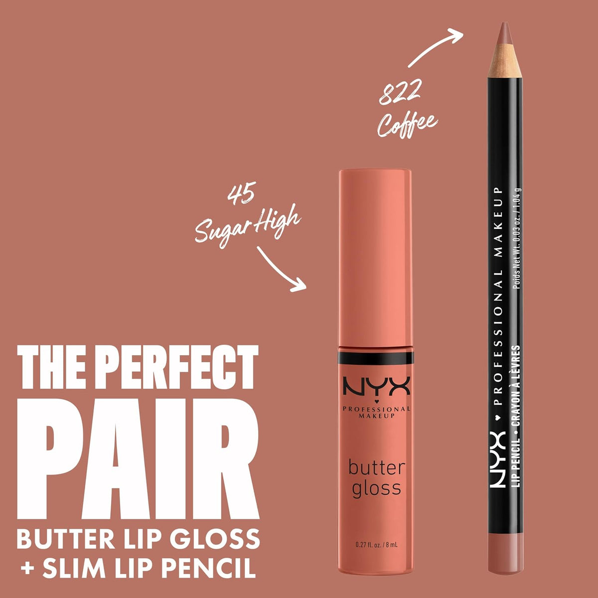 NYX PROFESSIONAL MAKEUP Slim Lip Pencil, Long-Lasting Creamy Lip Liner - Espresso
