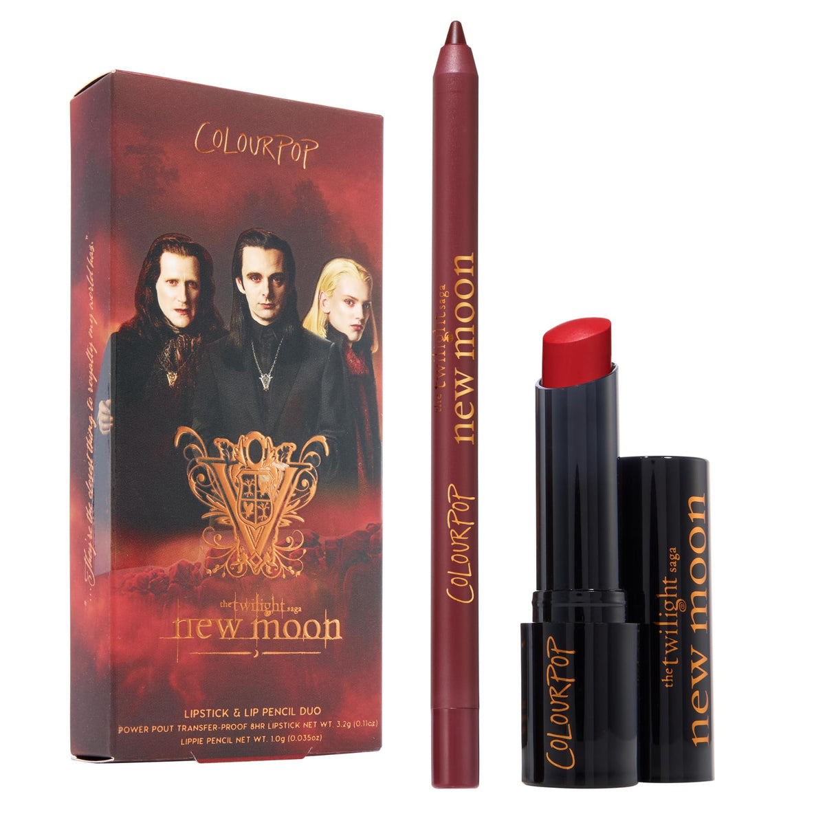 ColourPop x Twilight New Moon Lip Stick Kit, Pencil & Lipstick, 2 Count