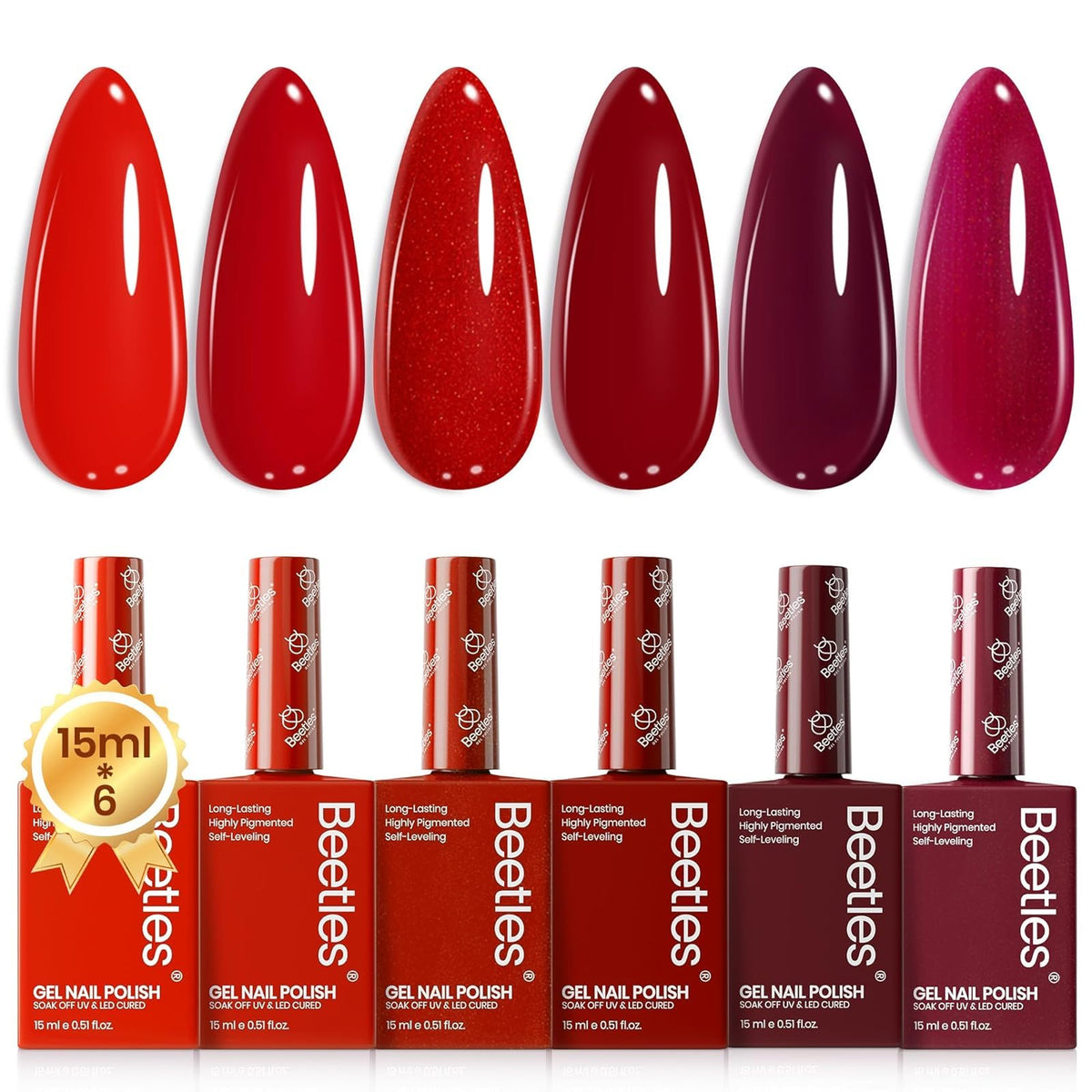 beetles Gel Polish Whispers of Love Jelly Gel Nail Polish Set, 6 Colors