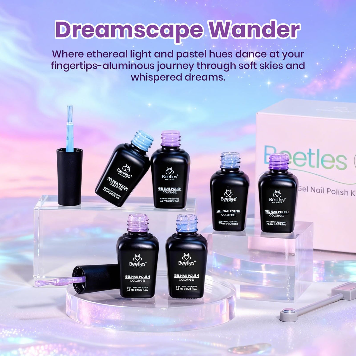beetles Gel Polish Whispers of Love Jelly Gel Nail Polish Set, 6 Colors