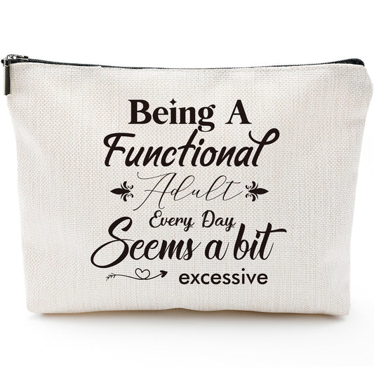 Sitsink Funny Sarcastic Gifts for Girls - Intersting Gifts for Girls Birthday. A Ray of Sarcastic Sunshine Every Single Day Makeup Bag, Cosmetic Bags Humor Sarcastic Gifts for Women Boss Coworker
