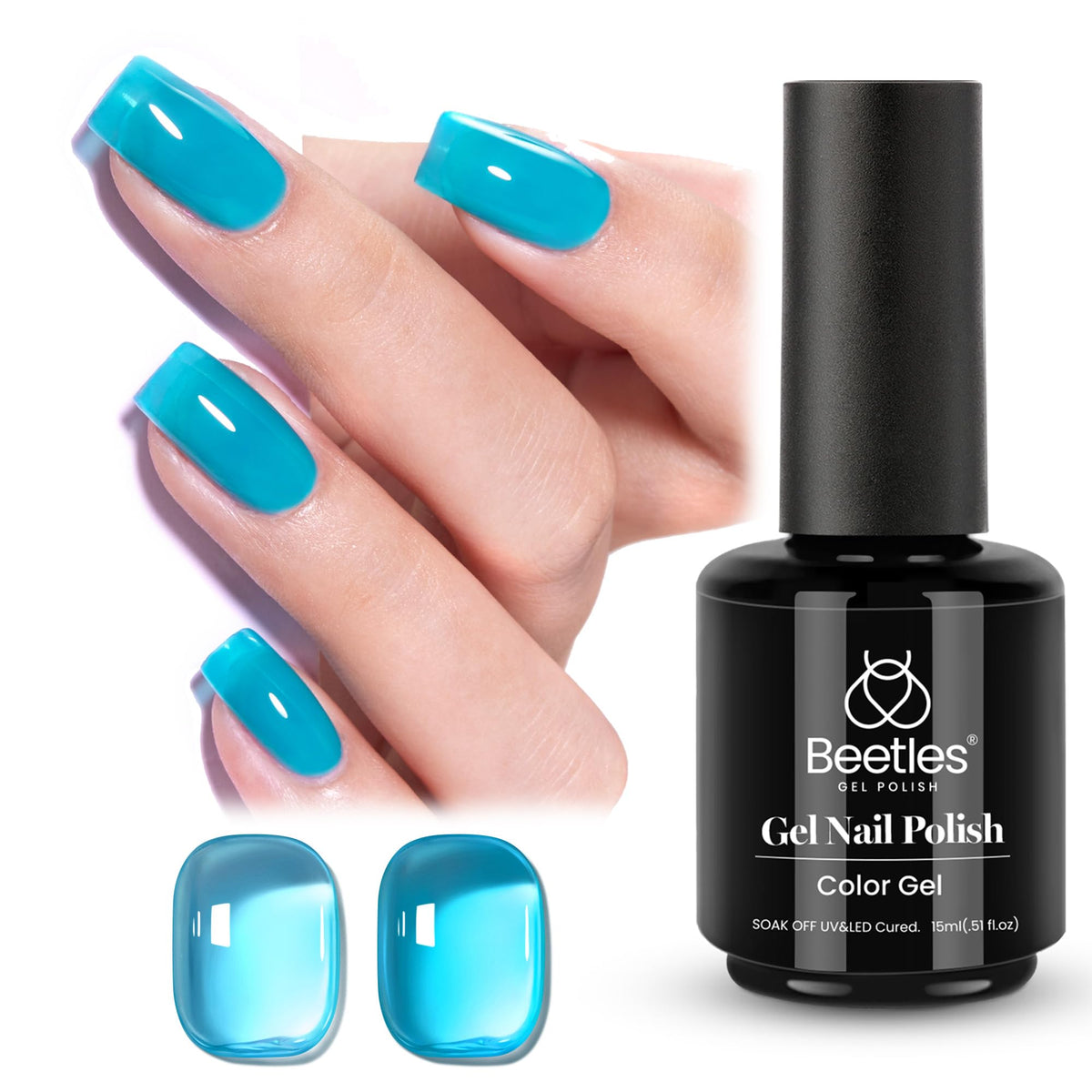 Beetles White Gel Nail Polish, 1pc 15ml White Gel Polish