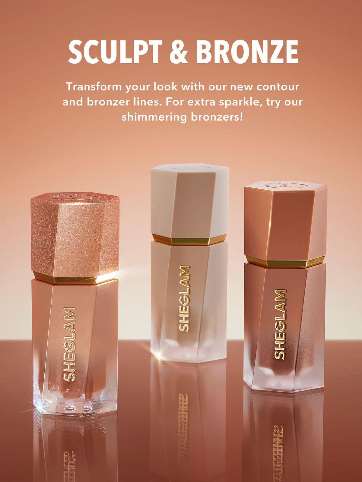 SHEGLAM Sun Sculpt Cool Toned Liquid Contour Stick Long Lasting Cream Bronzer Makeup - 01 Soft Tan