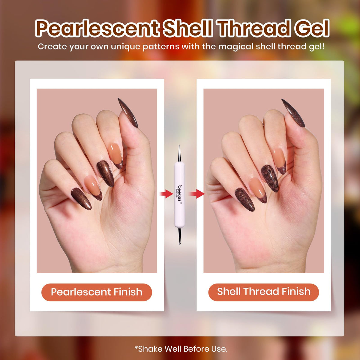 Beetles Fall Gel Nail Polish Set, 20 Colors Orange Yellow Brown