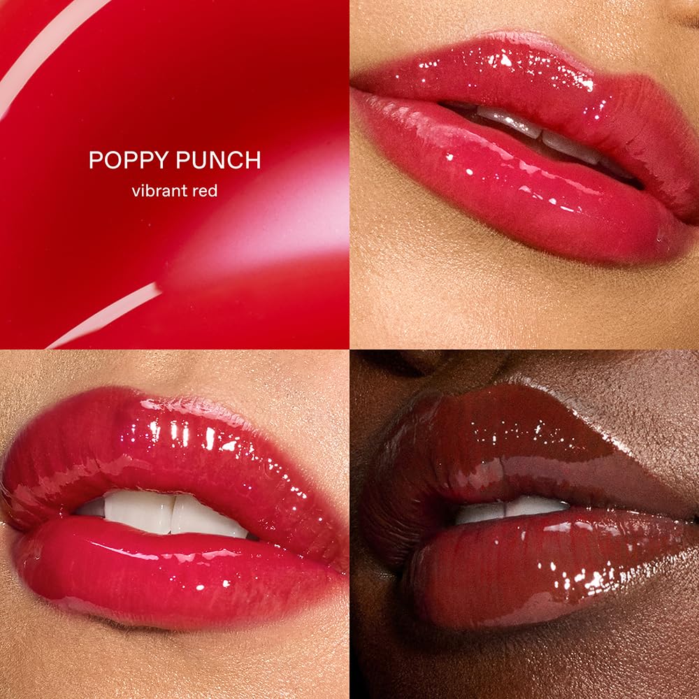 r.e.m. beauty Wicked: For Good | Poppy Plumping Lip Gloss | Instant Plumping Effect for Hydrated, Softer and Smoother Lips | Silky, Non-Sticky Feel | 0.34 Fl Oz