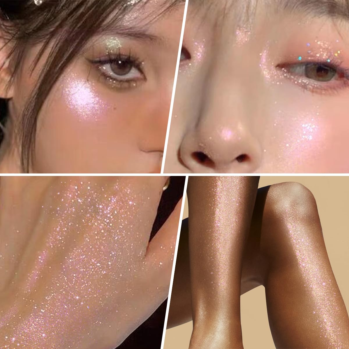 UCANBE Body Glitter Drops, Hydrating Shimmer for Face Glow