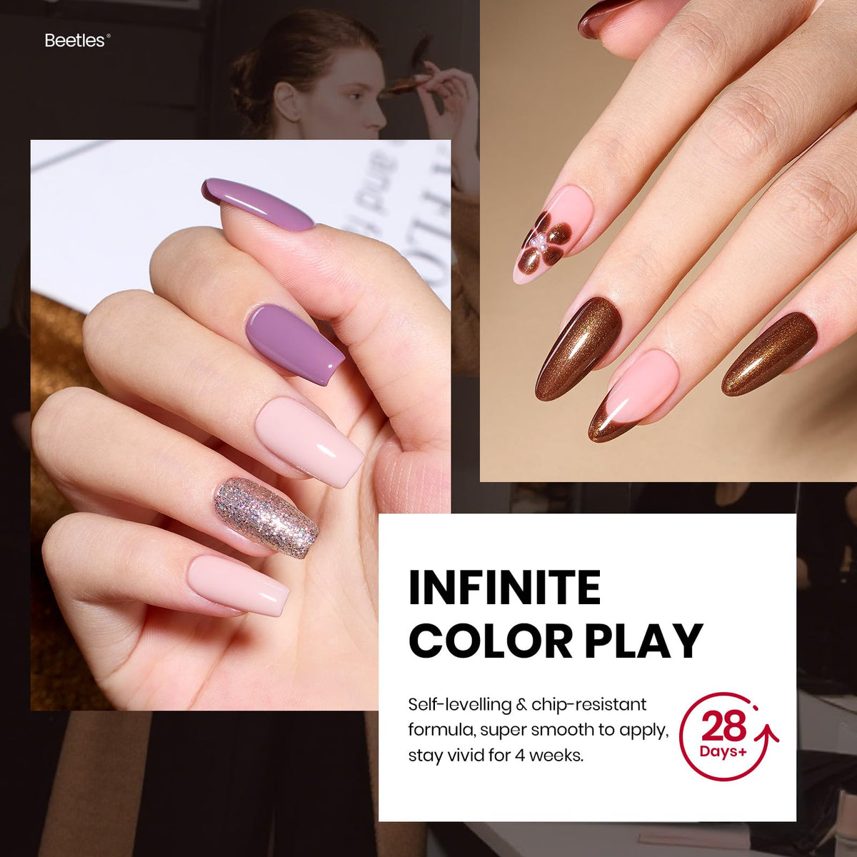 Beetles Cat Eye Gel Nail Polish Set, 36 Colors Magnetic Fall Gel Polish Kit