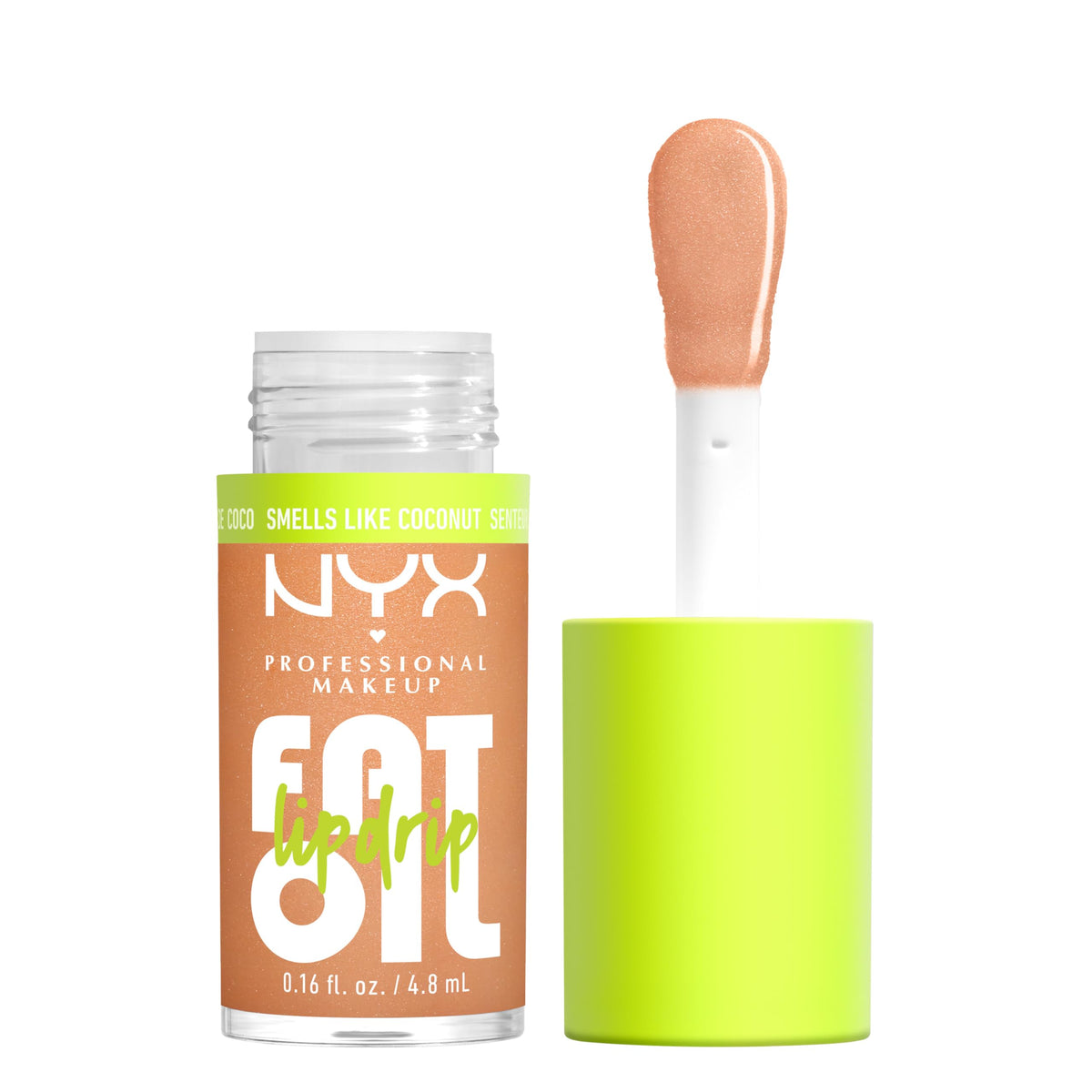 NYX PROFESSIONAL MAKEUP Fat Oil Lip Drip, Moisturizing Lip Oil Gloss, Vegan Tinted Formula, Up to 12 HR Hydration - Missed Call (Sheer Pink)