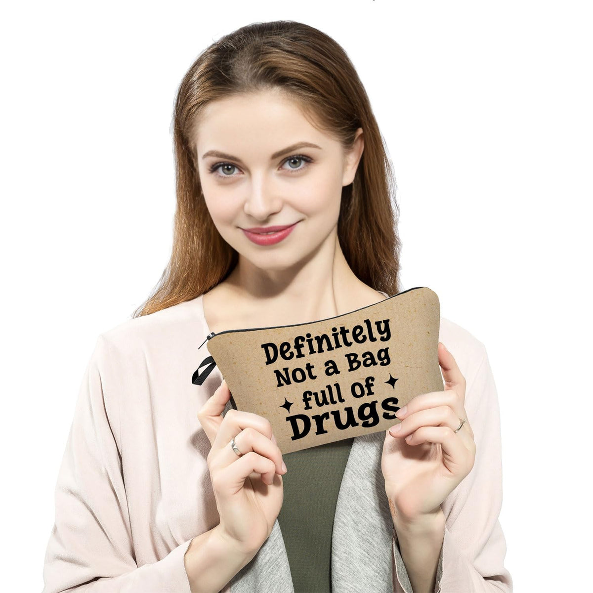 Funny Quote Print Small Cosmetic Bag -1