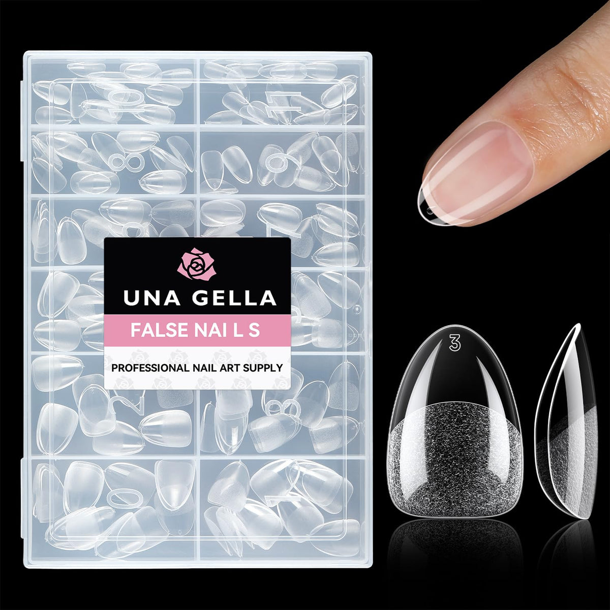 UNA GELLA Solid Nail Glue Super Strong for Press On Nails & Nail Tips 15g