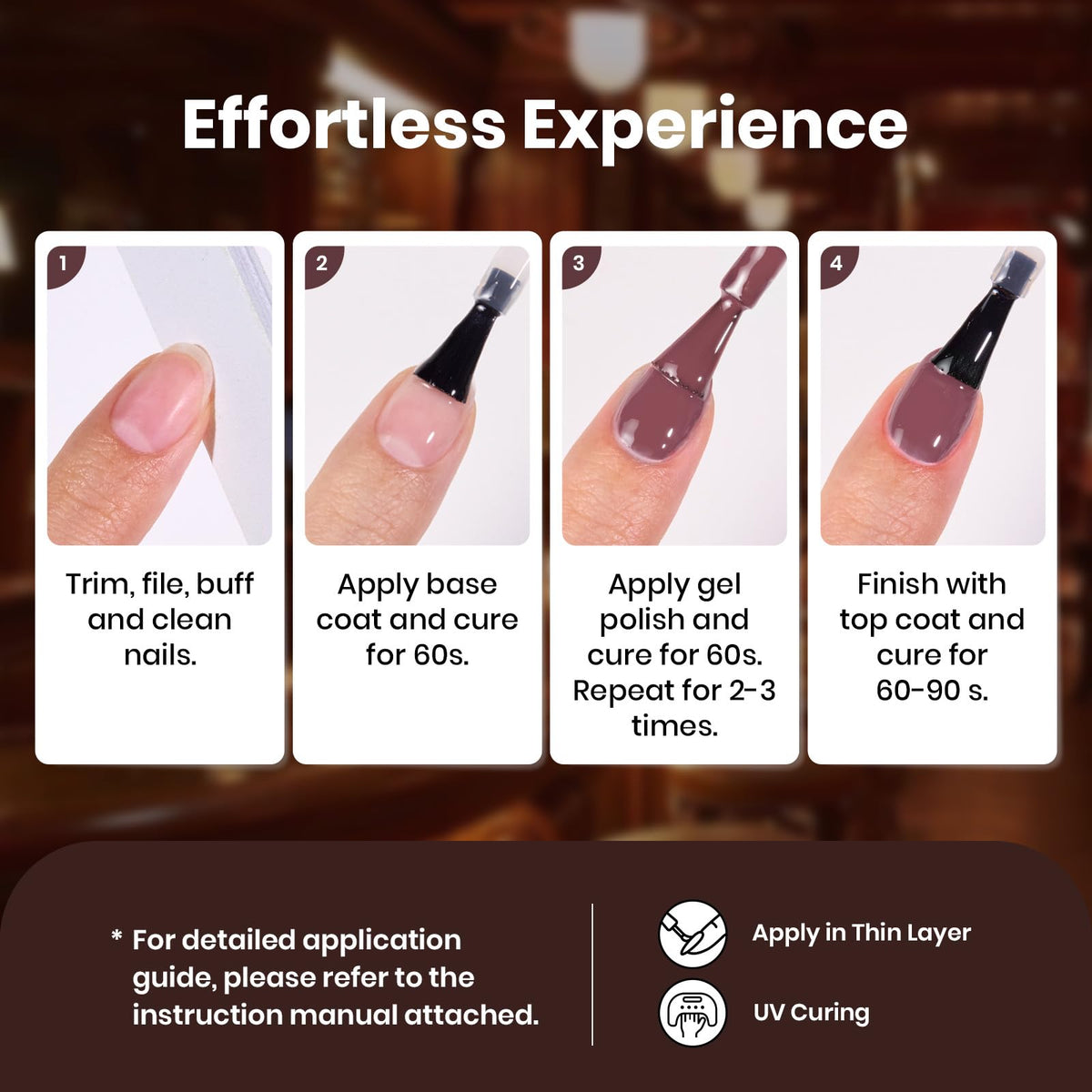 Beetles Fall Gel Nail Polish Set, 20 Colors Orange Yellow Brown