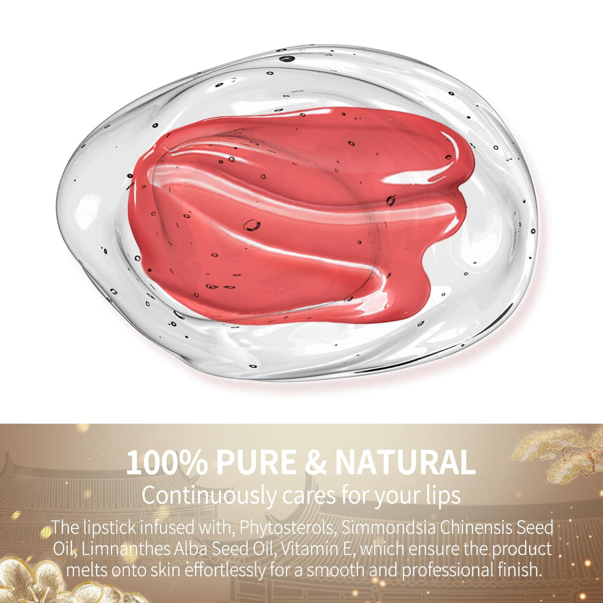 Catkin Semi-Matte Lipstick Hydrating High Impact Color Infused with Vitamin E and Avocado Oil Smooth Soft Texture Long Lasting Matte Finish 129