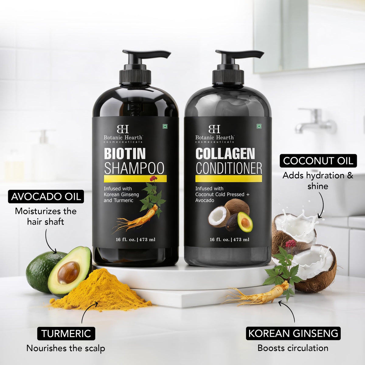 Botanic Hearth Tea Tree Shampoo And Conditioner Set - 16 Fl oz Each