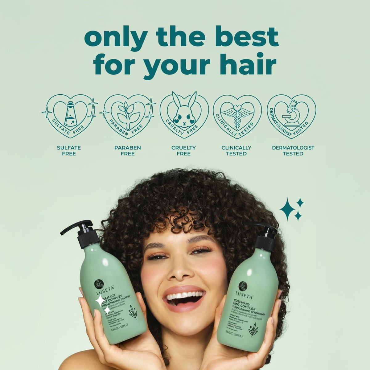 Luseta Rosemary Mint Shampoo and Conditioner Set for Hair Strengthening