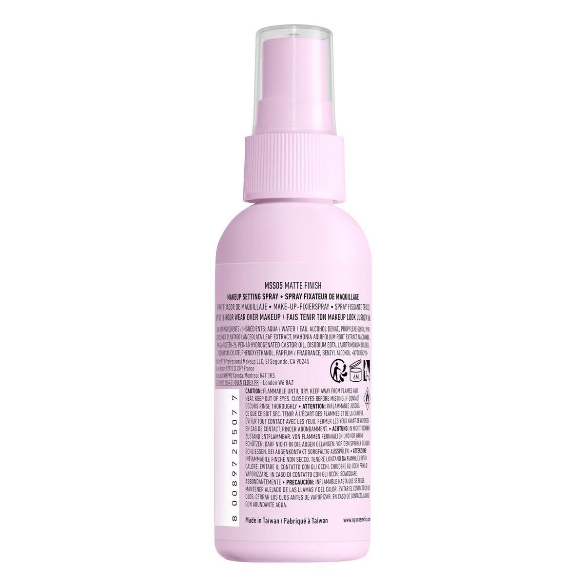 NYX PROFESSIONAL MAKEUP Makeup Setting Spray - Matte Finish, Long-Lasting Face Mist for up to 16HR Wear, Vegan Formula