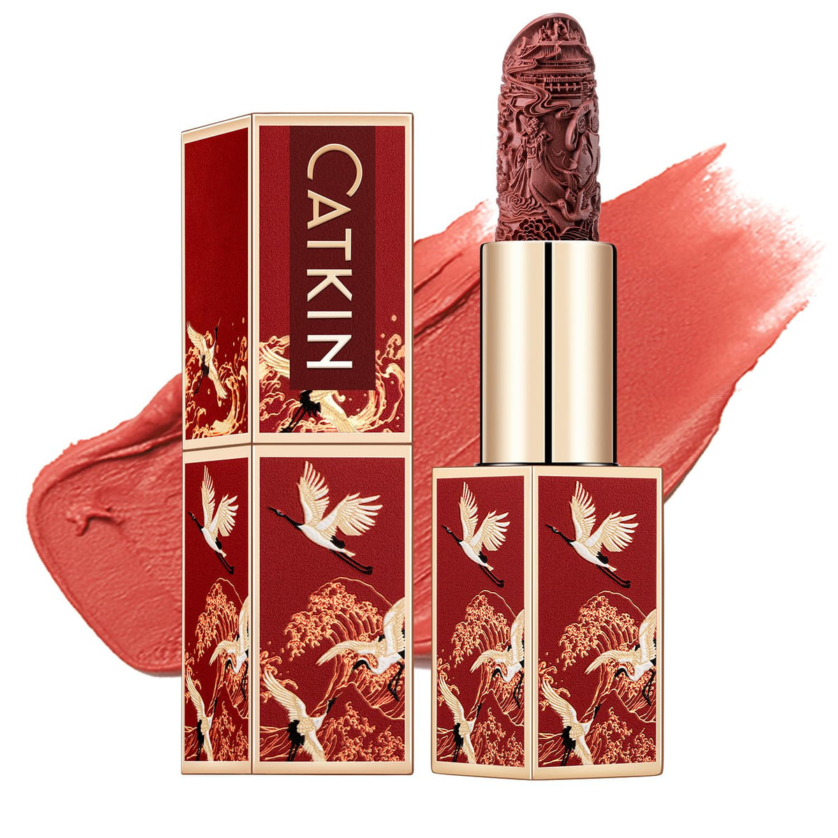 Catkin Semi-Matte Lipstick Hydrating High Impact Color Infused with Vitamin E and Avocado Oil Smooth Soft Texture Long Lasting Matte Finish 129