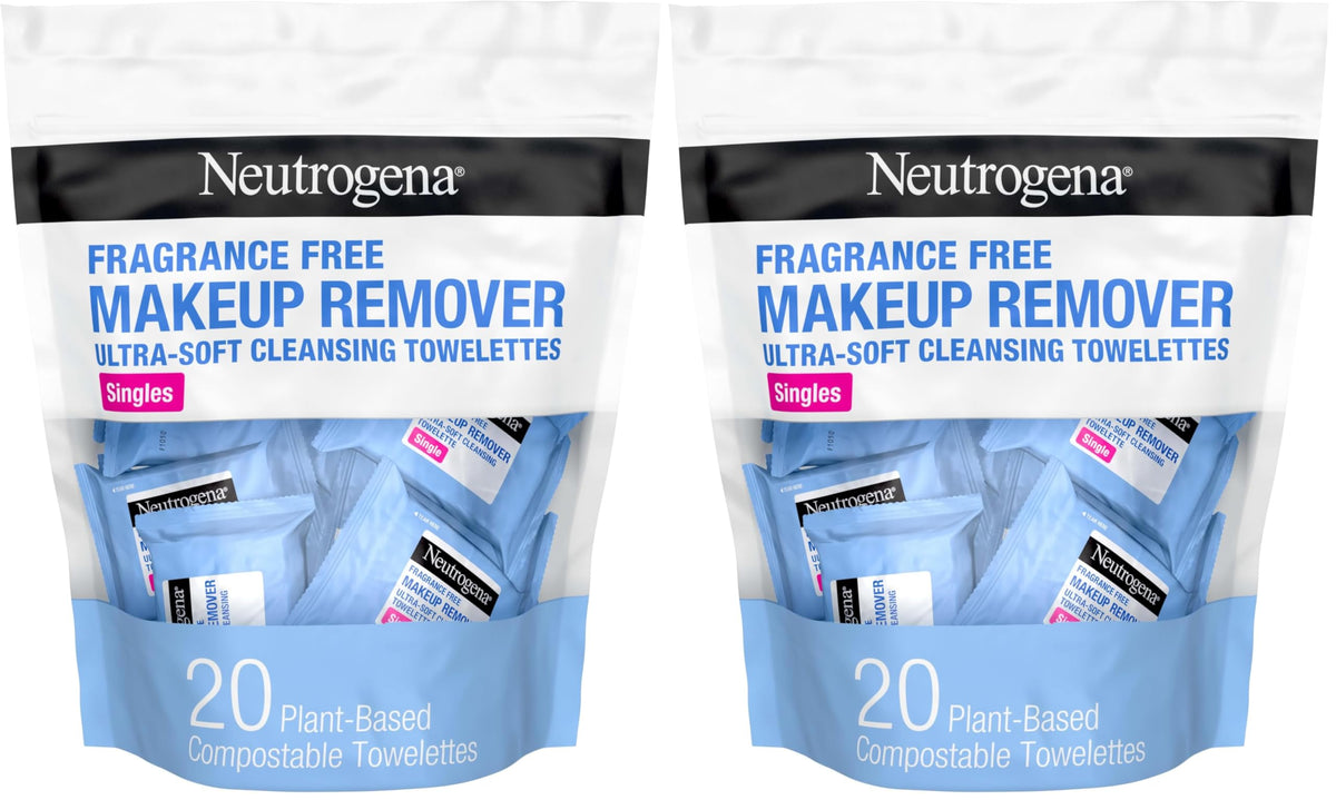 Neutrogena Makeup Remover Towelettes, Daily Single Face Towelettes, 20 Ct