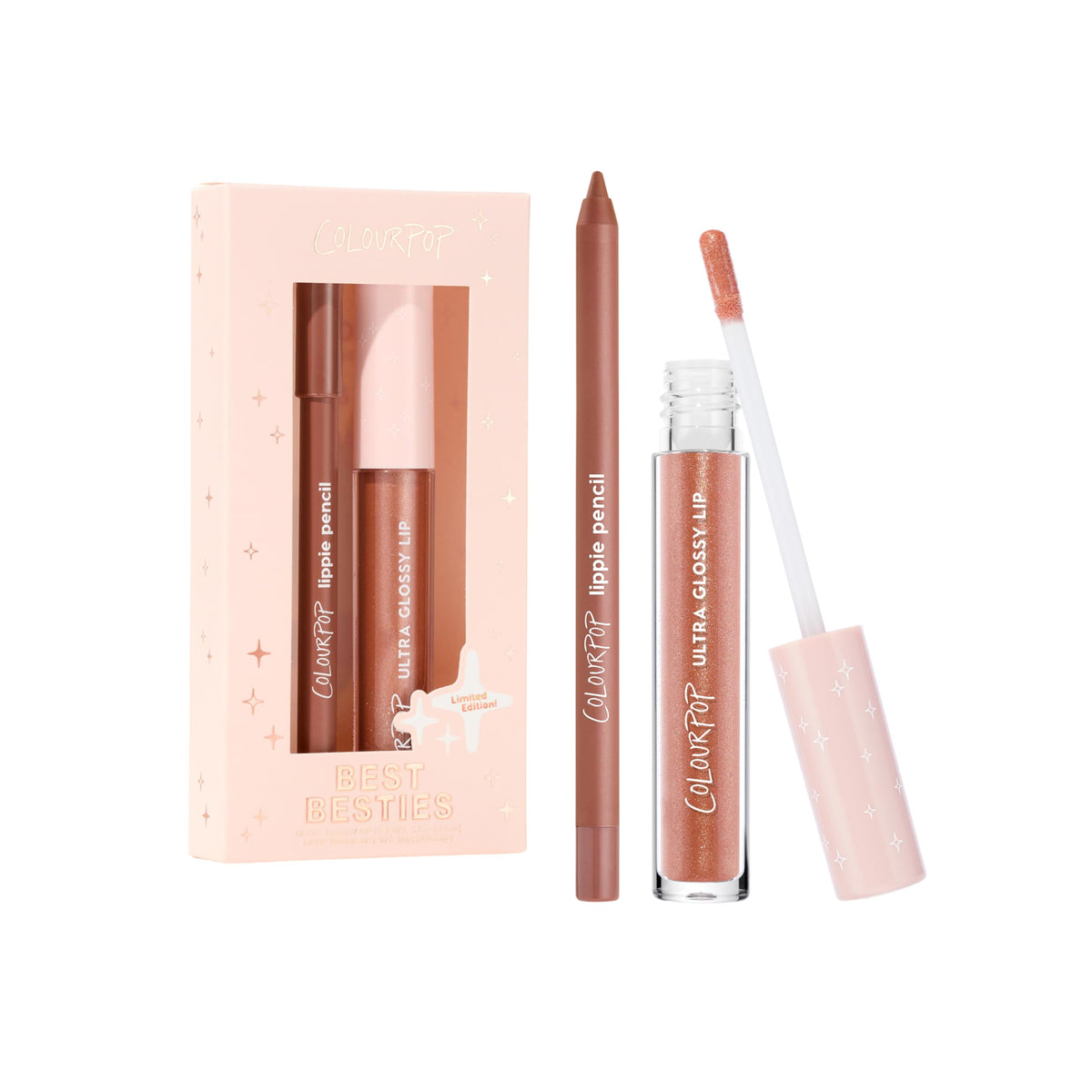 ColourPop Dream Duo Lip Kit - High-Pigment, Long-Lasting & Sharpenable Lip Liner and Lip Gloss with High-Impact Color - Includes Shades Five Stars & Pasadena (2 Count)