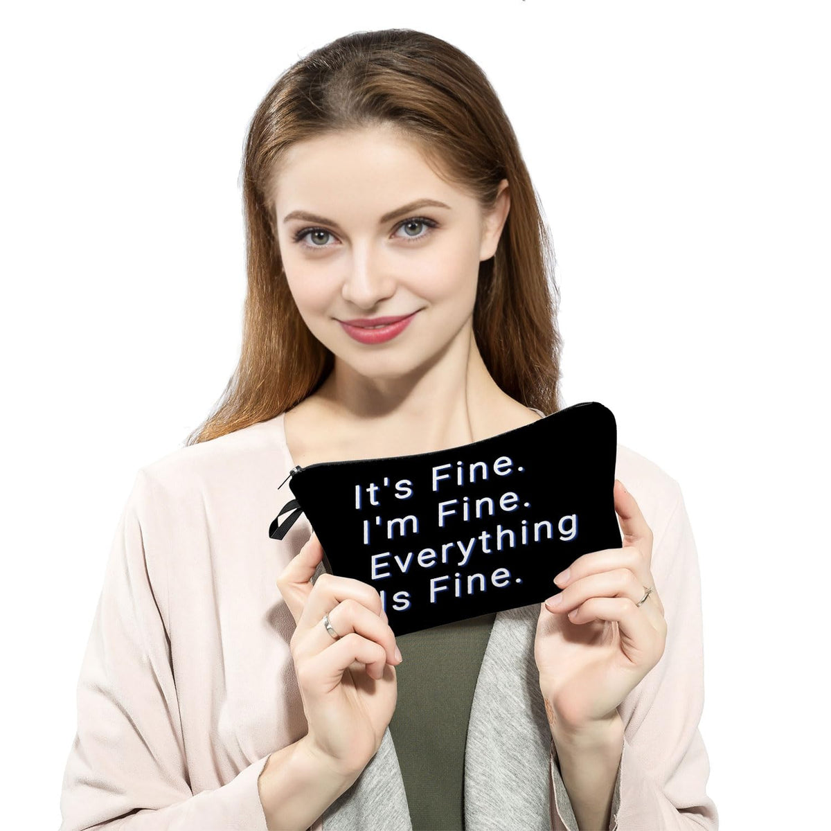 Funny Quote Print Small Cosmetic Bag -1